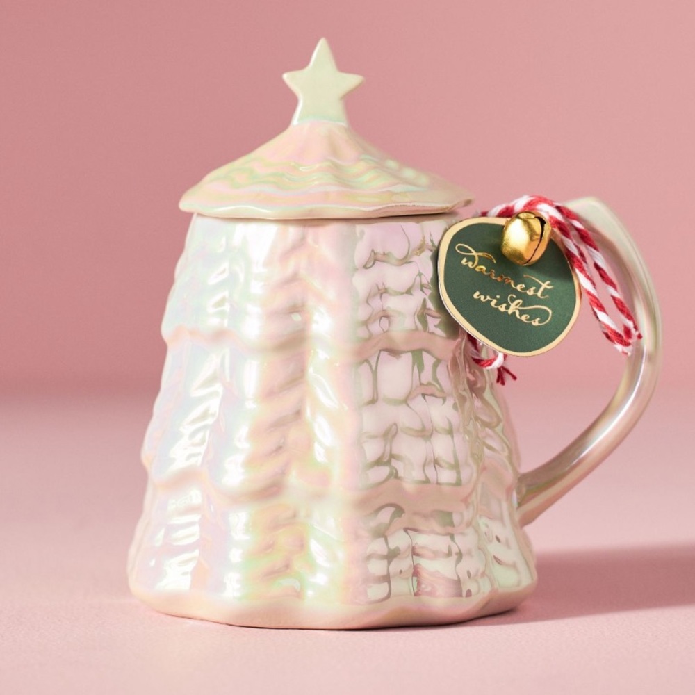Merry Luster Lidded Mug Glazed stoneware